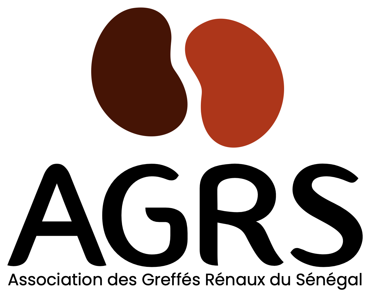 Logo AGRS : deux formes en haricot évoquant les reins